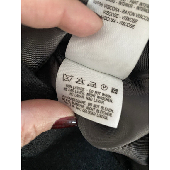 United Colors of Benetton Black 100% Wool Made in Italy Jacket women's 40 (XS) - Picture 8 of 9